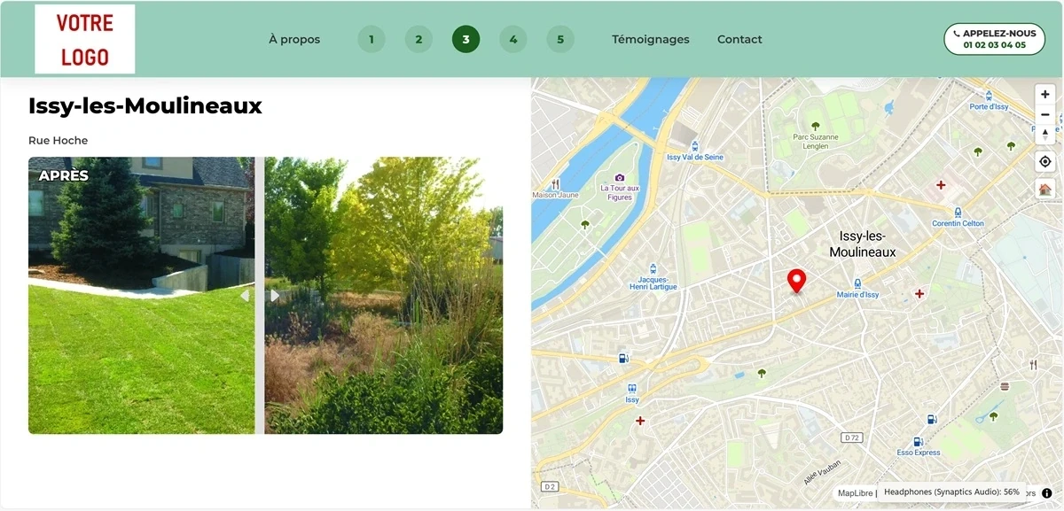 Aperçu d’un Mapfolio sur carte